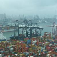 OOCL Container Ship HK Harbour: Photo CCL