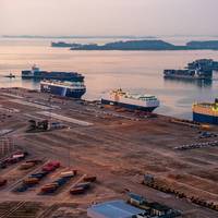 Operators of hulking car carriers are seeking relief from the U.S. Trade Representative's surprise plan to levy port fees on all foreign-built ships in that segment. Credit: Adobe Stock/hit1912