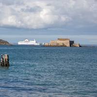 Passenger ferry leaving the port of Saint Malo in the morning in the direction of United Kingdom Credit: wjarek
/AdobeStock
