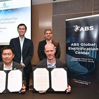  Photo Caption (Front L to R): George Lee, CEO, Sea Forrest; Gareth Burton, ABS Vice President, Technology (Back Row L to R): Dr. Gu Hai, ABS Vice President and Head of Global Simulation Centre; Kenneth Lim, Assistant Chief Executive, Industry and Transformation, Maritime and Port Authority of Singapore; Arnab Ghosh, ABS Vice President, Regional Business Development - Credit: ABS
