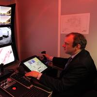 Photo: ROVOP. Rt Hon Ed Davey takes the controls of an ROV during his visit to ROVOP.