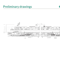 Preliminary technical rendering of vessel design for new hybrid-electric 160-auto-capacity ferries.
Image courtesy ESG