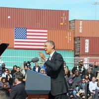 President Obama at Port of New Orleans: Photo credit the port authority