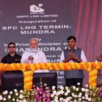 Prime Minister Narendra Modi inaugurates Mundra LNG Terminal & Anjar. Photo by Press Press Information Bureau, Government of India