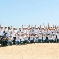 Qatargas beach clean up day Photo Qatargas