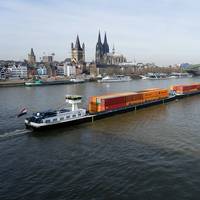 Rain in past few days has raised Rhine river water levels in Germany, with vessels able to carry more cargo. Credit: Adobe Stock/gehapromo