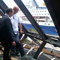RCI CEO Inspects the Damage: Photo credit RCI