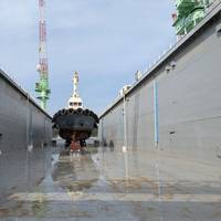 Refurbished the No.2 Floating Dock at the Wakaba Works
Photo courtesy Tsuneishi Kure