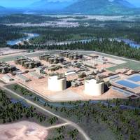 Rendering of the LNG export facility (Image: LNG Canada)