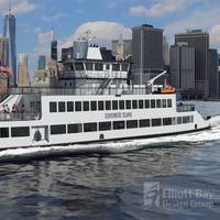 Rendering of the new, hybrid Governors Island Ferry. (Image: Elliott Bay Design Group)