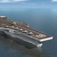 Rendering of the third ship in the Ford class of aircraft carriers, Enterprise (CVN 80) (Image: HII)
