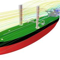Rendering of the VLCC with the wings sails in place (Image: KSOE)