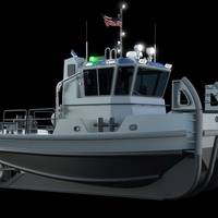 Rendering showing tug above and below the waterline (Image courtesy of the U.S. Navy)