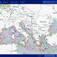 MarineTraffic uses ORBCOMM's satellite AIS data to track movements of ships as well as their arrivals and departures in harbors and ports around the world. (Image: MarineTraffic)