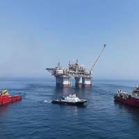 Scarborough FPU floatover operation (Credit Woodside Energy)