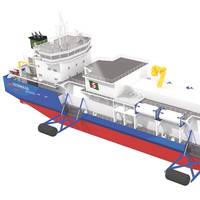 Schulte Group's new LBV design offers a unique patented outrigger fendering system that is compatible with any type of LNG-fuelled client vessels and terminals. (Image: Schulte Group)