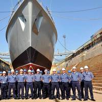 Ship's Company HMS Chiddingfold: Photo credit MOD