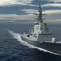 Shown is an artist rendering of the Royal Australian Navy’s Hobart-class Air Warfare Destroyer. Each of the three AWDs for this program will be powered by two LM2500 gas turbines in a Combined Diesel or Gas turbine (CODOG) configuration. Photo courtesy of the AWD Alliance.