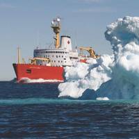 Small iceberg off the port bow of Canadian Coast Guard ship Louis St-Laurent. (Photo: Canadian Coast Guard)