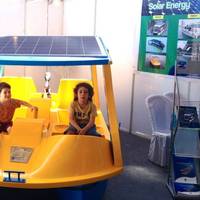 Solar Boat: Photo credit Navgathi