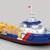 Spain's Freire Shipyard won a contract from the Briggs Marine for the
design and construction of a new Maintenance Support Vessel. Image courtesy Freire Shipyard