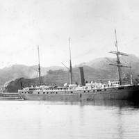 SS City of Rio de Janeiro built by John Roach & Son in 1878 at Chester, Pennsylvania, regularly transported passengers and cargo between Asia and San Francisco. Photo taken at Nagasaki, Japan, 1894. (Credit: San Francisco Maritime National Historical Park_ safr_21374_h06-04135_n)