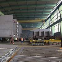Steel sections at the Sietas shipbuilding hall (Photo: Sietas).