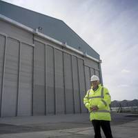 Stewart Graves, Managing Director of Mainstay Marine Solutions outside the company's build hall on Pembroke Dock (Photo: Mainstay Marine Solutions)