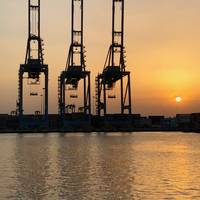 Sunset at Ain Sokhna Port at Suez Gulf in Egypt - ©bleung/AdobeStock