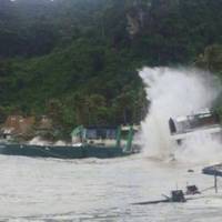 Thai harbour storm: Photo courtesy of Krabi Marine Police