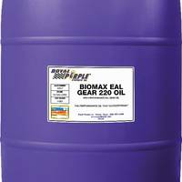 The BioMax EAL Gear Oil creates an ionic bond that adheres to metal parts and forms a synthetic film on metal surfaces, improving lubrication and maintaining longer lasting results on marine hydraulic gears. (Image: Royal Purple)