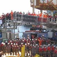 The BSP and Ampelmann crew after the 2 millionth safe transfer (Photo: Ampelmann)