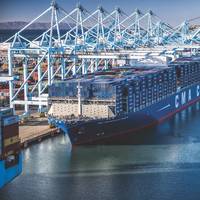 The CMA-CGM Ben Franklin, an 18,000 TEU containership, was, in 2015, the largest vessel to call on a U.S. port. (Photo: MARAD)