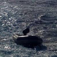 The Coast Guard is seeking the public's assistance after receiving a report of an unmanned adrift black and grey inflatable dinghy offshore approximately two and a half miles west of Kaanapali, Maui, March 10, 2014. (U.S. Coast Guard photo)