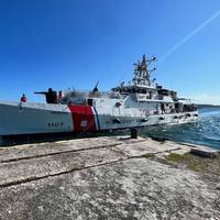 The Coast Guard prepares to conduct the repatriation of eighty-five people to Cuba. The Coast Guard conducted the repatriation following a series of interdictions off the coast of Florida.(U.S. Coast Guard courtesy photo)