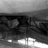 The damaged hull of USS Samuel B. Roberts (U.S. Navy photo)