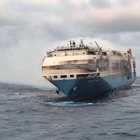 The Felicity Ace (not ABS-classed) is among a number of RoRo ships that suffered onboard fires in recent years. (Photo: Portuguese Navy)