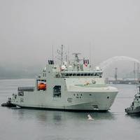 The first Arctic and Offshore Patrol Ship (AOPS), Harry DeWolf, was handed over on July 31, 2020, in Halifax, marking the delivery of the first ship in the largest fleet recapitalization Canada’s peacetime history. (Photo: Royal Canadian Navy)