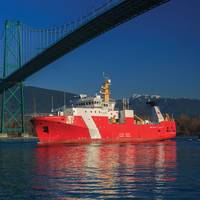 The first large vessel launched under Canada’s National Shipbuilding Strategy, Offshore Fisheries Science Vessel CCGS Sir John Franklin (Photo: Heath Moffat Photography)