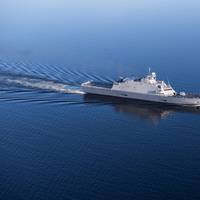 The future USS Sioux City (LCS 11) underway during acceptance trials (Photo: Lockheed Martin)