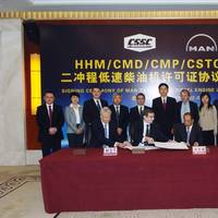 The group photo from the CSSC signing ceremony in Beijing (Photo courtesy of MAN Diesel & Turbo)