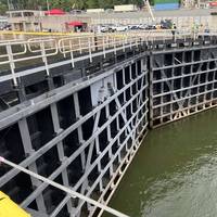 The Montgomery Lock on the Upper Ohio River outside of Pittsburgh.
Copyright Greg Trauthwei