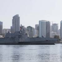  The Navy's newest littoral combat ship, USS Kansas City (LCS 22), at its new homeport at Naval Base San Diego. (U.S. Navy photo by Woody Paschall)