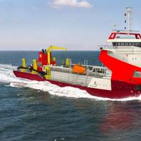 The new 8000m3 trailing suction hopper dredgers being built for the Adani group Photo Wärtsilä