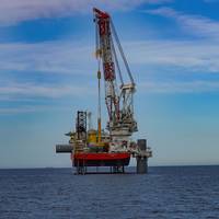 The offshore construction program for ScottishPower’s biggest-ever renewables project is officially underway with the installation of the first foundation for the East Anglia THREE offshore windfarm. Credit: ScottishPower