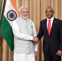 The Prime Minister, Narendra Modi meeting the President of Maldives, Ibrahim Mohamed Solih, in Male, Maldives on November 17, 2018. Photo: Press Information Bureau