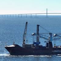 The Seaport Manatee cranes arrive in Florida. PHOTO CREDIT: Seaport Manatee