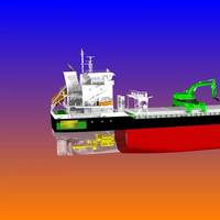 The self-discharging bulk carriers being built for Aasen Shipping will be the first of their kind to operate with hybrid propulsion. (Image: Aasen Shipping)