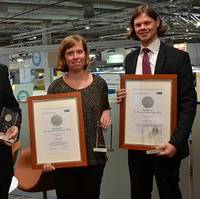 The three winners of the GL Young Professional Award. From left to right: Lampros Nikolopoulos, Eva Binkowski and Hannes Lindner.