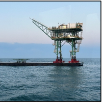 The towing vessel Baylor J. Tregre (left) is pictured on an unknown date and the ocean barge Marmac 27 is pictured after the casualty. (Source: Trinity Towing LLC)